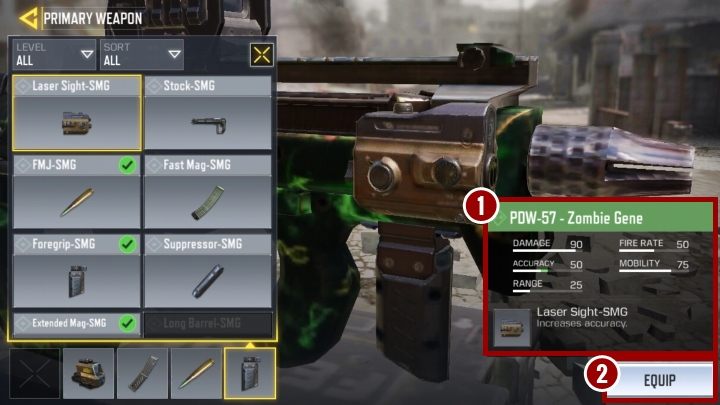 Neue Modifikationen werden im Laufe der Zeit freigeschaltet, wenn die Waffe ein höheres Erfahrungsniveau erreicht - Wie kann die Ausrüstung in Call of Duty Mobile verbessert werden? - FAQ - Call of Duty-Leitfaden für Handys