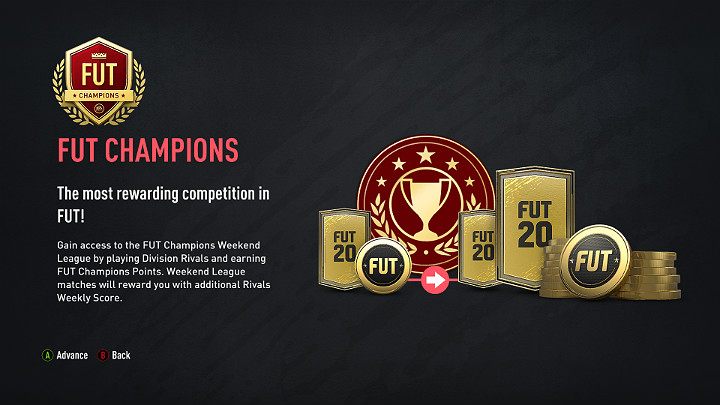 FUT Champions ist eine prestigeträchtige und sehr herausfordernde Wochenendliga, auf die Sie zugreifen können, wenn Sie genug Punkte gesammelt haben - FUT 20, FIFA 20 Ultimate Team Spielmodi - FIFA 20 Ultimate Team - FIFA 20 Guide