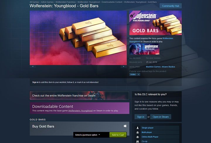 Goldbarren werden in einem speziellen In-Game-Store gekauft - Gibt es in Wolfenstein Youngblood Mikrozahlungen im Spiel? - FAQ - Häufig gestellte Fragen - Wolfenstein Youngblood Guide