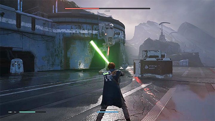 Boss hat drei Hauptarten von Angriffen - AT-ST (Planet Zeffo) | Boss der Gefallenen Ordnung - Bosses - Star Wars Jedi Fallen Order Guide