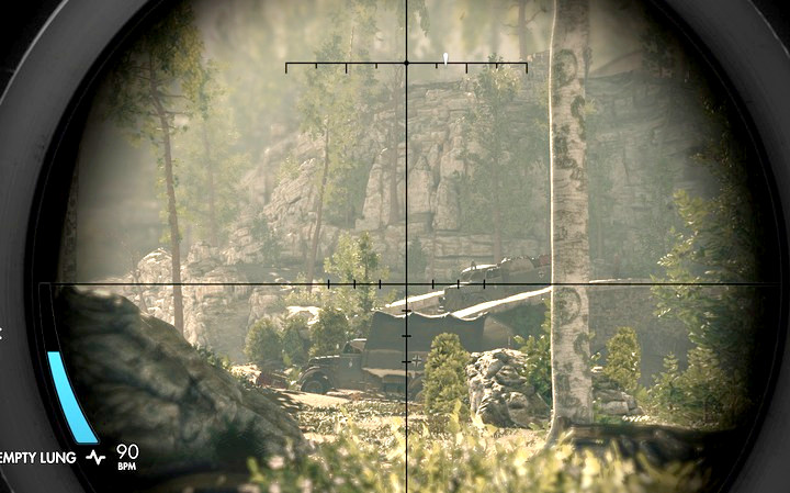 Der alternative Weg ist das Überqueren des Minenfeldes (M3,1) in der Mitte der Karte - Auffinden des Caches und des Munitionslastwagens | Mission 3-Regilino-Viadukt - Mission 3: Regilino-Viadukt - Sniper Elite 4-Spielanleitung