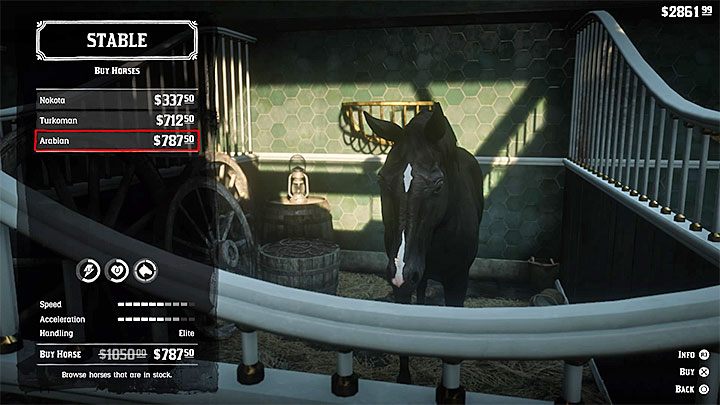Der Stall sollte ein schwarzes arabisches Pferd im Angebot haben - Die besten Pferde in Red Dead Redemption 2 - Grundlagen des Spiels - Red Dead Redemption 2 Guide