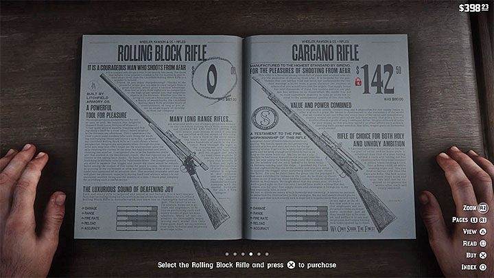 Nachdem Sie bestimmte Teile der Spielgeschichte abgeschlossen haben, können Sie auch ein vorgefertigtes Scharfschützengewehr erwerben - Wie erhalten Sie ein Zielfernrohr für Ihr Gewehr in RDR2? - FAQ - Red Dead Redemption 2 Anleitung
