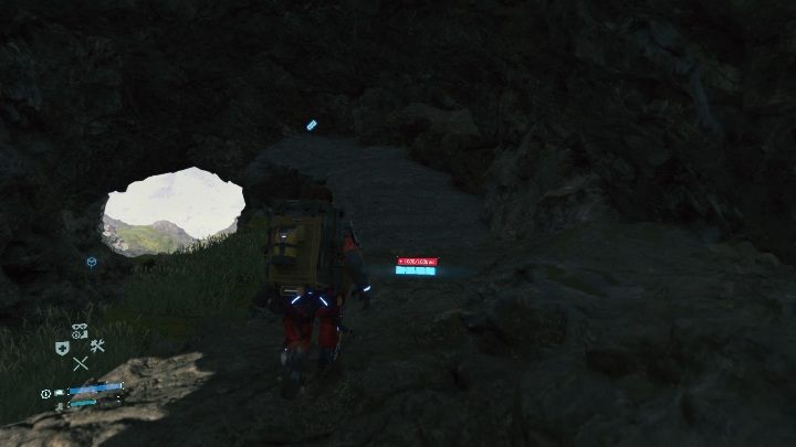 Der Speicherchip der Sieben Samurai befindet sich auf einem Felsen in der Nähe des feindlichen Lagers - Speicherchips in Death Stranding - Sammlerstücke - Death Stranding Guide