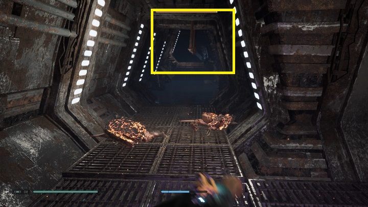 Wenn Sie den Wasserspeicher erreichen, müssen Sie auf den Metallgegenstand an der Decke springen und sich auf die andere Seite bewegen - Broken Wing Electrified Water Puzzle - Bogano | Jedi Fallen Order - Rätsel - Star Wars Jedi Fallen Order Guide