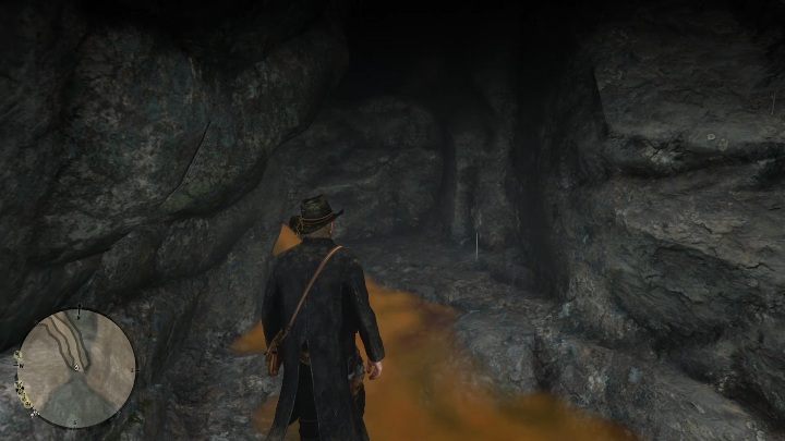 Die Höhle ist unter einem Wasserfall versteckt - Die Schatzsuche auf der Giftstraße in Red Dead Redemption 2 - Geheimnisse und Sammlerstücke - Red Dead Redemption 2 Guide