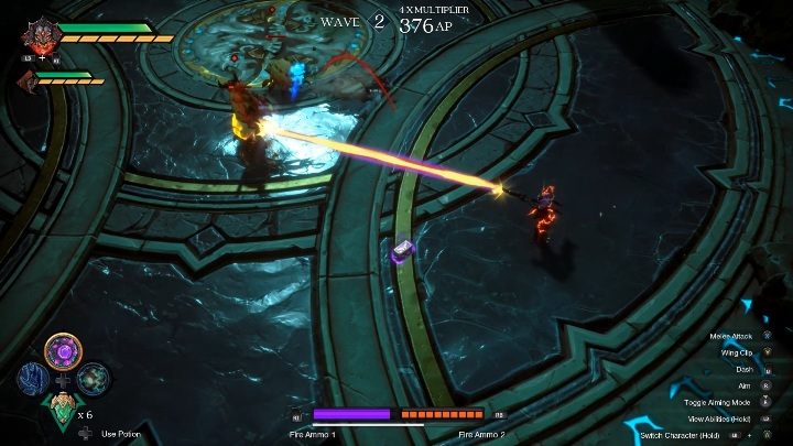 Munition kann jederzeit gewechselt werden - Kampfsystem in Darksiders Genesis - Heldenentwicklung und Kampf - Darksiders Genesis Guide