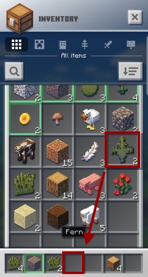 In der unteren linken Ecke des Bildschirms stehen Ihnen zwei Schaltflächen zur Verfügung - Interaktionsschaltfläche und Schaltfläche "Objekt aufnehmen" - Erstellungsmodus in Minecraft Earth - Spielmodi - Minecraft Earth-Handbuch
