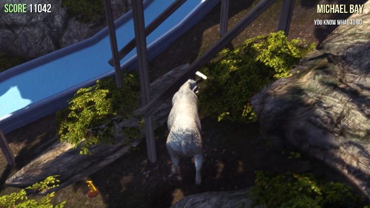 Es gibt riesige Rutschen im Pool - Ziegenstatuen in Goat Simulator - Grundlagen - Goat Simulator Guide