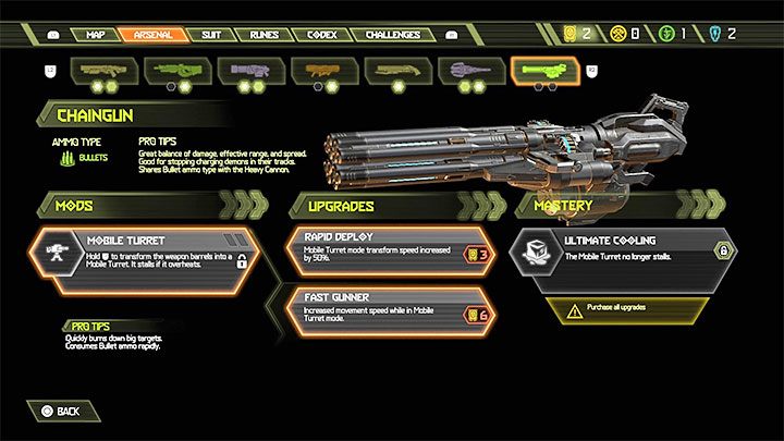 Waffenherausforderungen können nur nach dem Kauf eines Waffen-Upgrades und all seiner Verbesserungen (für die Waffenpunkte erforderlich sind) durchgeführt werden - Doom Eternal: Leitfaden für Herausforderungen - Grundlagen - Doom Eternal Guide
