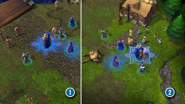 Die Brücke ist zerstört, aber es gibt eine alternative Route (bspan class = wcn1 / span / b). Unterwegs treffen Sie Dorfbewohner, die vor den Banditen davonlaufen. Als Dankbarkeit für den bereitgestellten Schutz erhalten Sie einen Gegenstand von einem der Dorfbewohner (bspan class = wcn2 / span / b). - Verwüstungen der Pest | Warcraft III Reforged Walkthrough - Human Campaign - Warcraft III Reforged Guide