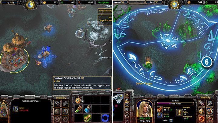 Das mit vielen Türmen der Untoten gefüllte Tal kann problematisch sein. Sie müssen jedoch nur ein Amulett in einem nahe gelegenen Geschäft kaufen, Arthas befehlen, durch das Tal zu rennen und die Einheiten auf der anderen Talseite zu beschwören. - Zwietracht | Warcraft III Reforged Walkthrough - Human Campaign - Warcraft III Reforged Guide