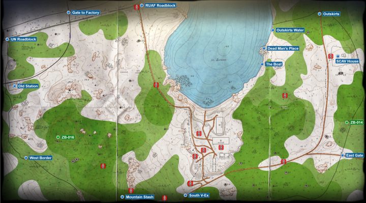 Die folgende Karte zeigt die wichtigsten Orte auf der Woods-Karte - Wie und wo finden Sie Extraktionspunkte in Escape from Tarkov? - FAQ - Flucht aus dem Tarkov-Führer