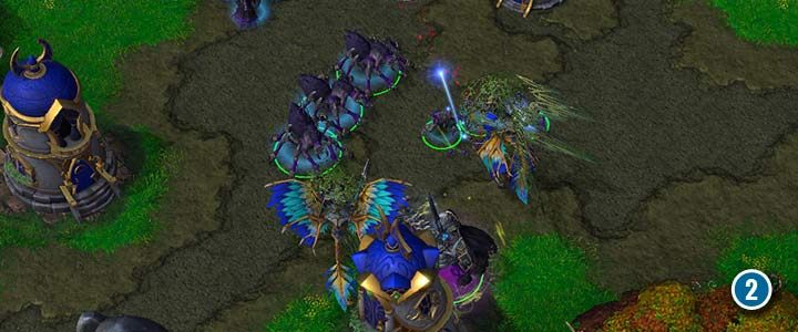 Verwende Crypt Fiends und Bodeneinheiten, um feindliche Einheiten in der Luft zu zerstören. - Schlüssel der drei Monde | Warcraft III Reforged Walkthrough - Kampagne für Untote - Warcraft III Reforged Guide