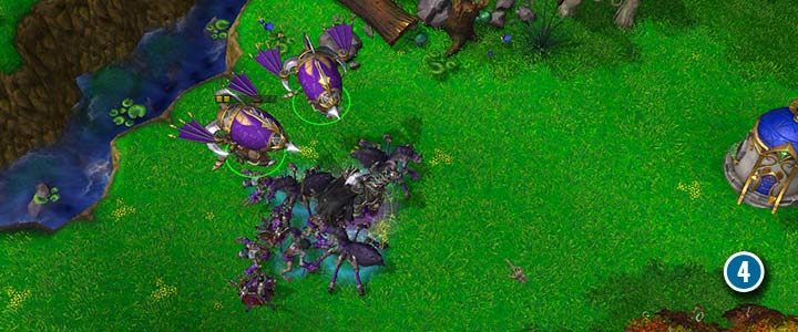 Verwenden Sie die Transporter, um Ihre Truppen über den Fluss zu bewegen. - Schlüssel der drei Monde | Warcraft III Reforged Walkthrough - Kampagne für Untote - Warcraft III Reforged Guide