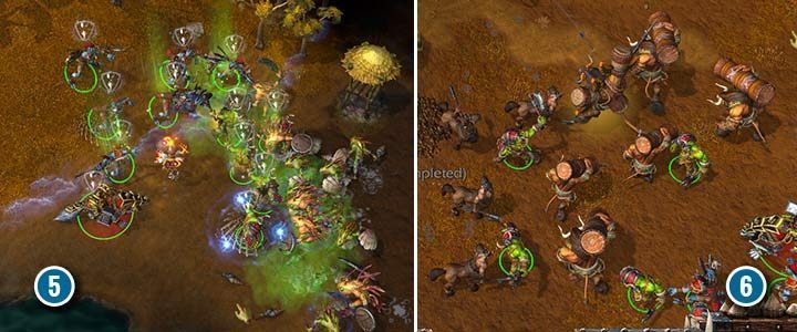 Der Kampf gegen eine Gruppe von Murlocs ist nicht einfach, aber wenn Sie alle Überlebenden gefunden haben, können Sie problemlos zurechtkommen (span class = wcn5 / span). Verwenden Sie erworbene Gegenstände wie die Schriftrolle des Schutzes und die Heilungsstation. Verwenden Sie ein ähnliches Schema, um das Dorf Tauren zu verteidigen (span class = wcn6 / span). - Landung | Warcraft III Reforged Walkthrough - Ork-Kampagne - Warcraft III Reforged Guide