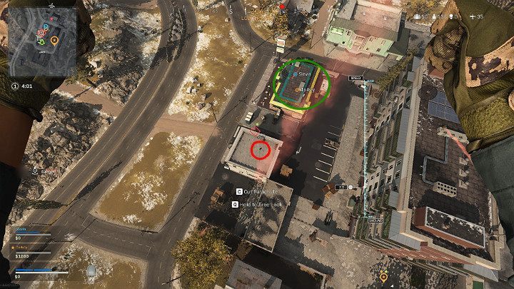 Das Bild oben zeigt eine Situation, in der zwei Spieler des Teams bereits gelandet sind und das Gebäude nach der erforderlichen Ausrüstung durchsuchen - Warzone: Teamwork - Grundlagen - Warzone Guide