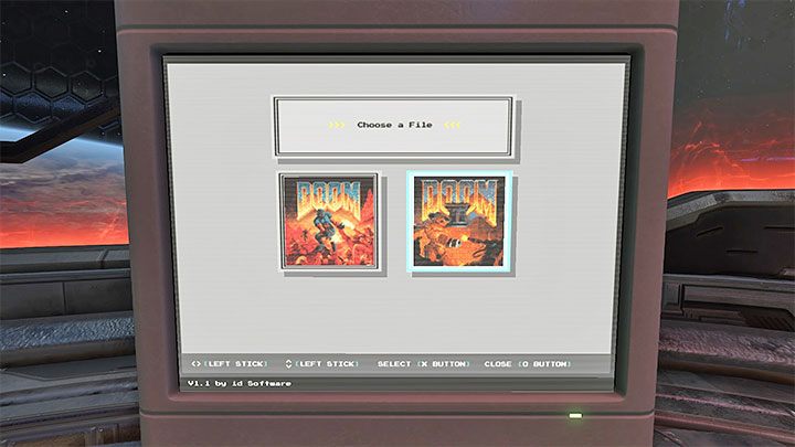 Wenn Sie das Passwort korrekt eingegeben haben, wird das Doom 2-Symbol dort angezeigt, wo sich Datei 2 befindet - Doom Eternal: Classic Doom 1 und Doom 2 - wie kann ich spielen? - Kampagne - Doom Eternal Guide