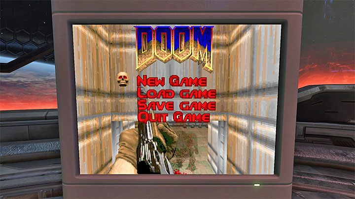 Um Datei 1 (Doom 1) freizuschalten, müssen Sie alle Disketten mit Cheat-Codes in der Spielwelt finden - Doom Eternal: Ein PC in der Fortress of Doom - warum ist er dort? - Kampagne - Doom Eternal Guide