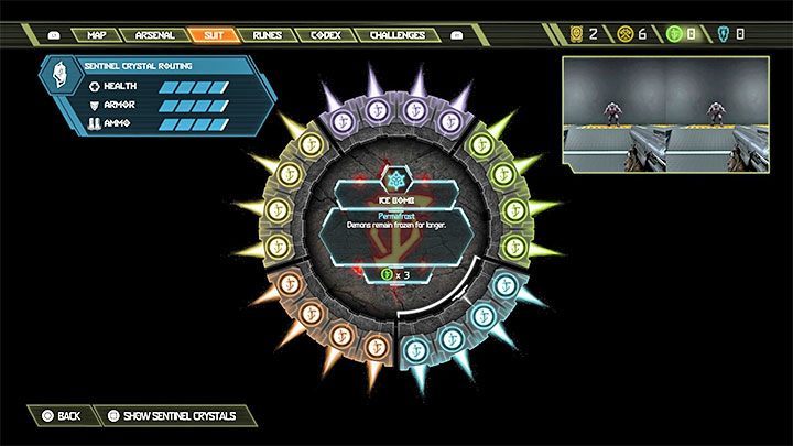 Sie können Praetor Suit Points auf der Registerkarte Suit im Pausenmenü - Doom Eternal: Beste Rüstungs-Upgrades - welche ausgeben? - Charakterentwicklung - Doom Eternal Guide