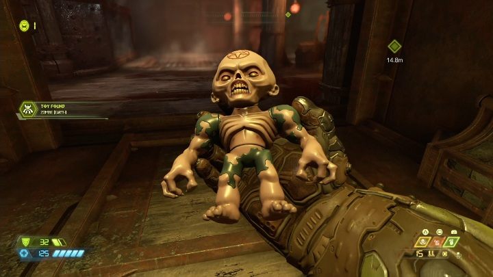 Alles, was Sie tun müssen, ist in die nächste Etage zu springen, um die erste Puppe zu erhalten - Doom Eternal: Die Geheimnisse und Orte der Hölle auf Erden - Sammlerstücke und Geheimnisse - Doom Eternal Guide