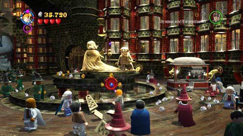 Nachdem Sie durch den Kamin gegangen sind, gehen Sie nach rechts, wo Sie einen Brunnen sehen werden - Harry Potter Jahre 5-7: Dark Times (2) Komplettlösung - Jahr 5 - LEGO Harry Potter Jahre 5-7 Guide