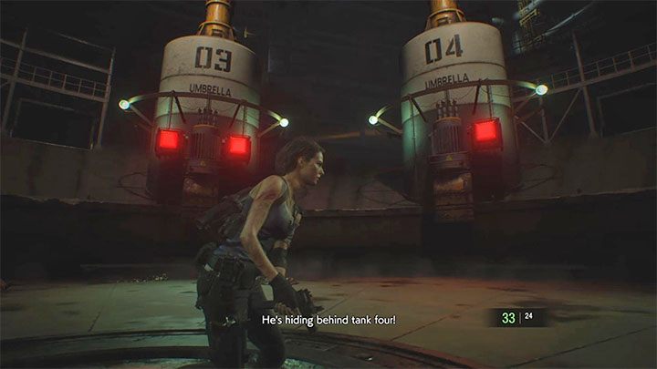 Nemesis wird sich hinter den Panzern verstecken - hör dir Carlos Kommentare an - Resident Evil 3: Nemesis - NEST 2 Bosskampf - Nemesis Bosskämpfe - Resident Evil 3 Guide