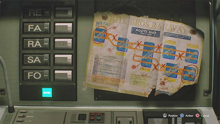 Das Ziel ist der Kontrollraum im westlichen Teil des U-Bahn-Büros - Resident Evil 3: Downtown - Walkthrough zum zweiten Besuch - Walkthrough zu Story - Resident Evil 3 Guide