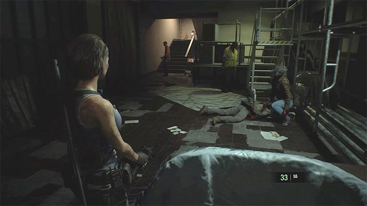Beginnen Sie, indem Sie zum Inneren des Gebäudes laufen und das Tor hinter sich schließen - Resident Evil 3: Walkthrough zur Abbruchstelle - Walkthrough zur Story - Resident Evil 3-Leitfaden