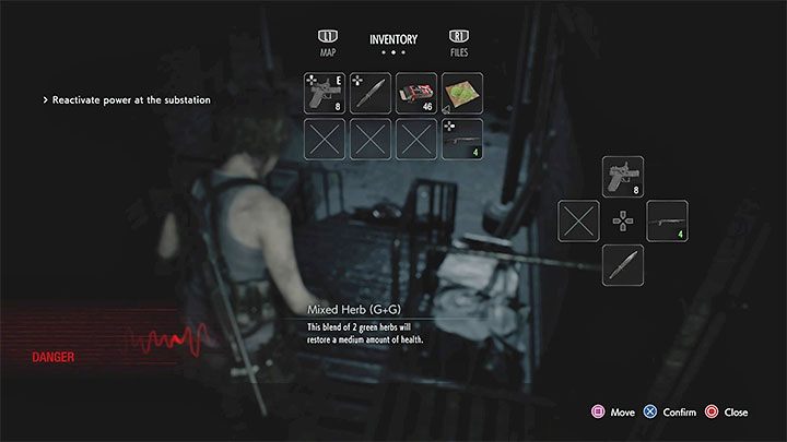 In Resident Evil 3 gibt es keine Gesundheitsleiste auf dem Bildschirm, die die aktuelle Gesundheitsstufe des Helden anzeigt - Resident Evil 3: Starttipps - Grundlagen - Resident Evil 3-Handbuch