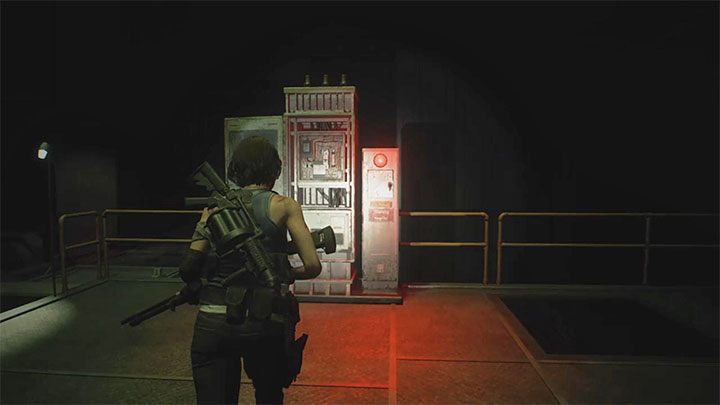 Die erste Sicherung befindet sich direkt vor Ihnen - Resident Evil 3: Walkthrough für unterirdische Speicher - Walkthrough für Story - Resident Evil 3-Handbuch