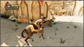 Während Sie auf einem Pferd reiten, müssen Sie auf Feinde schießen, die versuchen, Sie zu töten - Uncharted 3: Kapitel 19 - Die Siedlung - Walkthrough - Uncharted 3 Drakes Deception Guide
