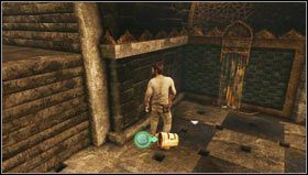In einem Raum mit Körperteilen-Puzzle [1] befindet sich ein Schatz in der Nähe der Treppe - Uncharted 3: Kapitel 11 Schatzführer - Schätze - Uncharted 3 Drakes Deception Guide