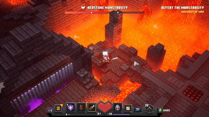 Zusätzliche Neugier - es gibt einen geheimen Ausgang aus der Arena - Minecraft Dungeons: Walstone Monstrosity Boss Kampf Komplettlösung - Bosse - Minecraft Dungeons Guide