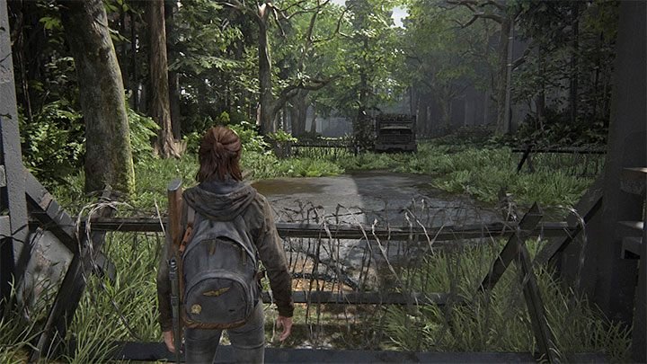 Während Sie die Spielwelt erkunden, können Sie auf Hindernisse stoßen, z. B. umgestürzte Bäume oder Befestigungen, die denen im obigen Bild - The Last of Us 2 Guide - ähneln
