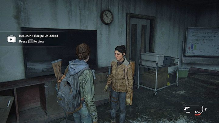 Ellie ist in der Lage, von Beginn des Spiels an Gesundheitspakete zu erstellen, insbesondere ab der Patrouillenphase - The Last of Us 2: Waffen, Gadgets - Liste - Grundlagen - The Last of Us 2 Guide