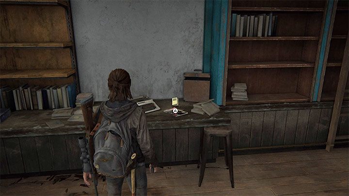 In der Buchhandlung finden Sie ein Stealth-Trainingshandbuch - The Last of Us 2: Crafting - Liste der Gegenstände - Charakterentwicklung und Ausrüstungs-Upgrades - The Last of Us 2 Guide