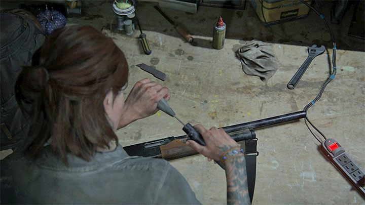 Das Verbessern von Schusswaffen in The Last of Us 2 kann ein ziemlich interessanter visueller Genuss sein - The Last of Us 2: Ostereier auf Ellie-Bühnen - Ostereier und Kuriositäten und - The Last of Us 2 Guide