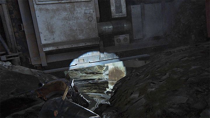 Auf der rechten Seite befindet sich ein kleines Loch unter einem der Triebwagen - The Last of Us 2: Die Tunnel - Sammlerstücke, Artefakte, Münzen - Seattle Tag 1 - Ellie - The Last of Us 2 Guide