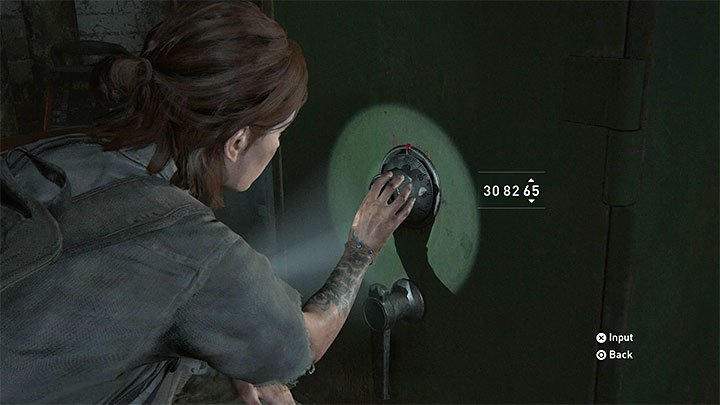 Der Safes-Code lautet 30-82-65 - The Last of Us 2: Sichere Kombinationen - Seattle, Tag 2 Ellie - Safes - The Last of Us 2 Guide