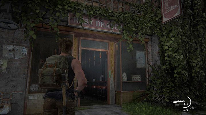 Die sichere Kombination befindet sich im Ruby Dragon-Gebäude auf der linken Seite der Gasse - The Last of Us 2: Sichere Kombinationen - Seattle, Tag 1 Abby - Safes - The Last of Us 2 Guide
