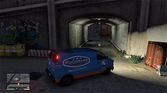 Der Ort, an dem Sie den Van verlassen müssen - GTA 5: Bugstars-Ausrüstung - Mission Walkthrough - Hauptmissionen - GTA 5 Guide
