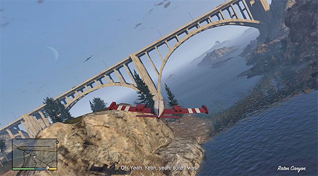 Versuchen Sie, unter allen Brücken zu fliegen, an denen Sie vorbeikommen - GTA 5: Nervous Ron - Walkthrough zur Mission - Hauptmissionen - GTA 5-Leitfaden
