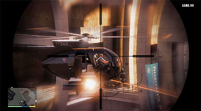 Nachdem Sie sich dem Haupthof genähert haben, erscheint hier ein Merryweather-Hubschrauber. In diesem Fall gelangen Sie zu Trevor - GTA 5: The Wrap Up - Mission Walkthrough - Hauptmissionen - GTA 5 Guide