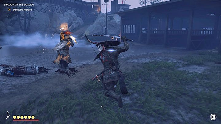 Jin und Shimura verlassen automatisch das Gebäude - Ghost of Tsushima: Schatten der Samurai-Komplettlösung, Videoanleitung - Akt 1 - Ghost of Tsushima-Anleitung, Walkthrough