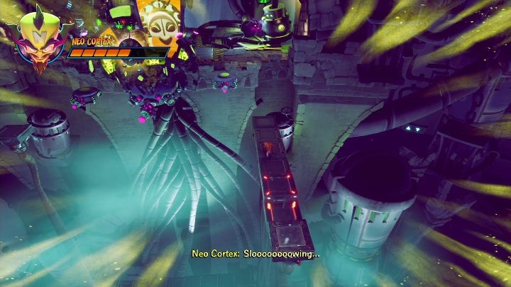 Zeit für eine zeitverlangsamte Maske - Crash 4: Neo Cortex, letzte Schlacht - wie kann man schlagen? - Bosse - Crash 4 Guide, Komplettlösung