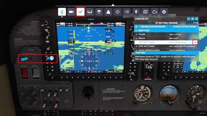 Derzeit werden nur die von uns verwendeten Controller aufgelistet, zusammen mit der Visualisierung der Namen der Schaltflächen - Microsoft Flight Simulator: Symbolleiste - Grundlagen - Microsoft Flight Simulator 2020-Handbuch