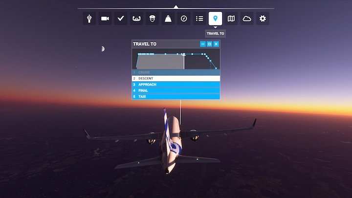 Die Karte mit den visuellen Flugregeln ähnelt einem Handheld-Bildschirm mit GPS-Navigation - Microsoft Flight Simulator: Symbolleiste - Grundlagen - Microsoft Flight Simulator 2020-Handbuch