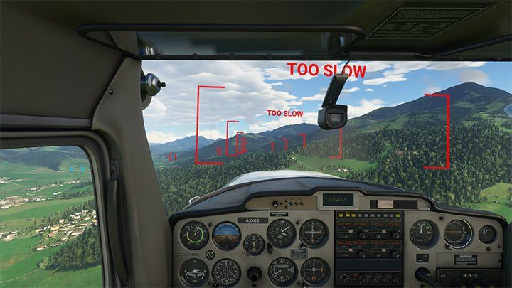 3 - Wenn Sie richtig fliegen, sind die Tore blau - Microsoft Flight Simulator: Landung - Flugschule - Microsoft Flight Simulator 2020-Handbuch