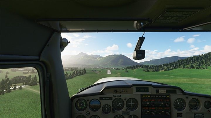 2 - Richten Sie die Flugzeugnase auf den Anfang der Landebahn und halten Sie das Flugzeug auf diesem Kurs - Microsoft Flight Simulator: Landung - Flugschule - Microsoft Flight Simulator 2020 Guide